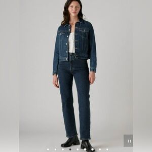 NWT Levi’s Dark Wash Ribcage Straight Jeans